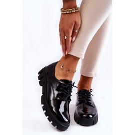 Vinceza Modische Lackschuhe gebunden Black Gwendy schwarz 1