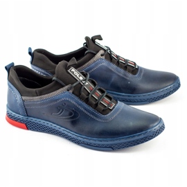 Polbut Herrenlederschuhe K24 Marineblau 3