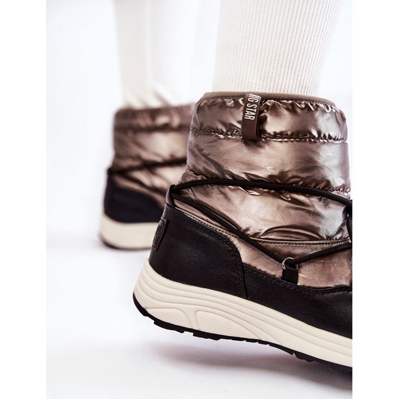 Schneeschuhe für Damen Memory Foam Big Star KK274275 Silber-Schwarz 2