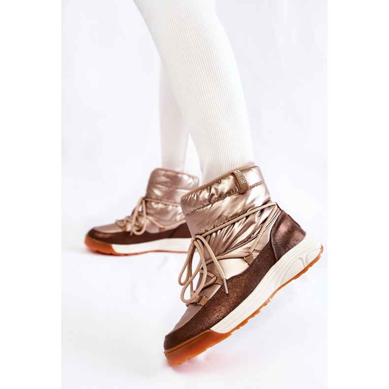 Damen-Schneestiefel Memory Foam Big Star KK274276 Gold-Braun 2