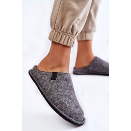 Klassische Filz Damenhausschuhe Big Star KK276014 Grau 4