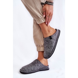 Klassische Filz Damenhausschuhe Big Star KK276014 Grau 2