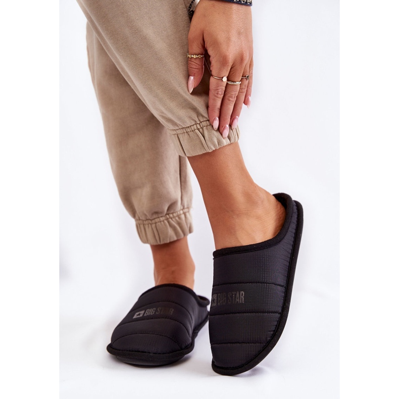 Klassische Damenhausschuhe Big Star KK274602 Schwarz 1