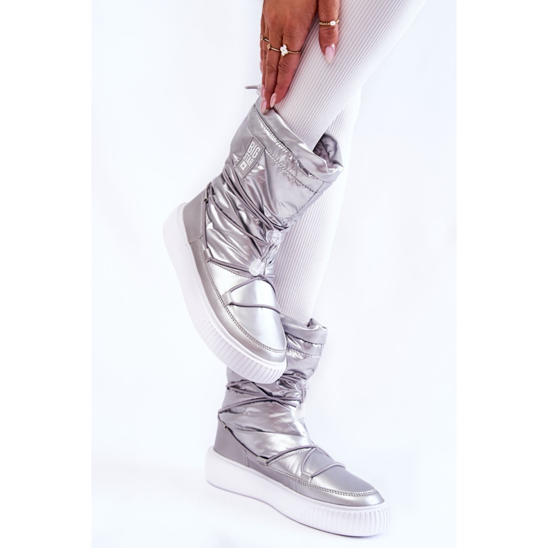 Isolierte Schneestiefel für Damen Big Star KK274195 Silber silber- 2