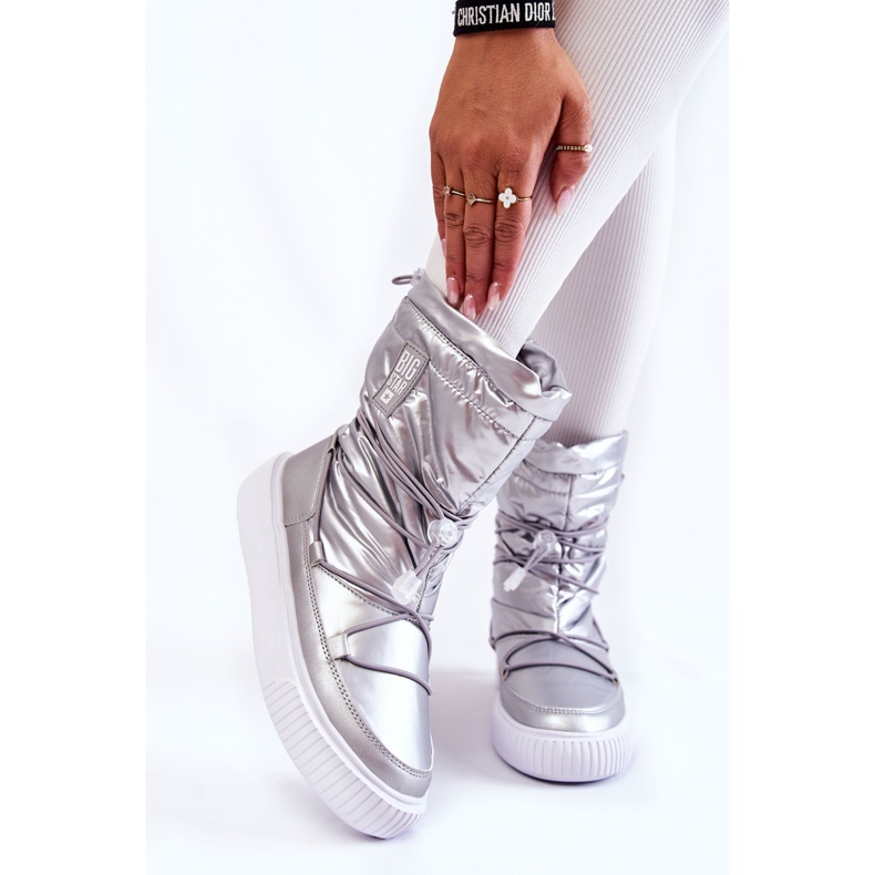 Isolierte Schneestiefel für Damen Big Star KK274195 Silber silber- 1