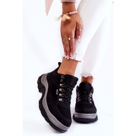 Trekkingschuhe Damen Memory Foam Big Star KK274364 Schwarz 1