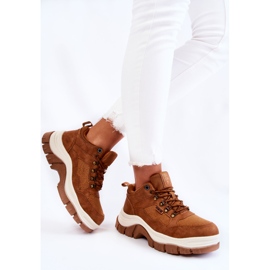 Damen Trekkingschuhe Trappers Memory Foam Big Star KK274362 Braun 2