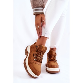 Damen Trekkingschuhe Trappers Memory Foam Big Star KK274362 Braun 1