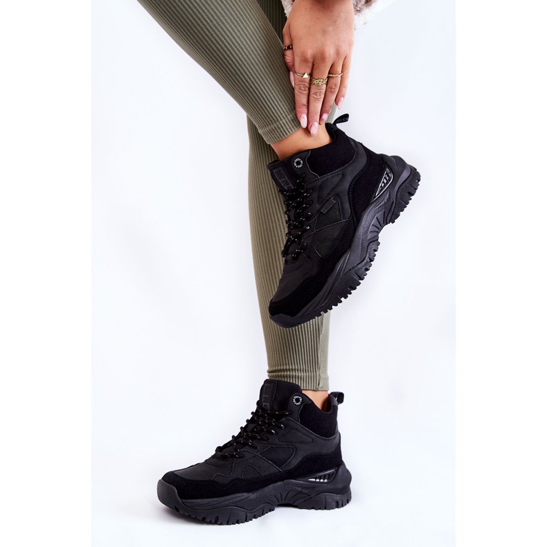 Damen High Sportschuhe Memory Foam System Big Star KK274356 Schwarz 1