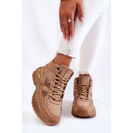 Damen High Sportschuhe Memory Foam System Big Star KK274355 Beige 1