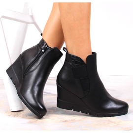 Schwarz Warme Keilstiefel für Damen Schwarz Filippo PAW386 1