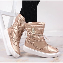 Schneestiefel metallic, isoliert golden Big Star KK274194 1