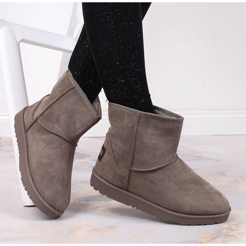 Eskimostiefel für Damen mit isoliertem Wildleder NEWS braun 1