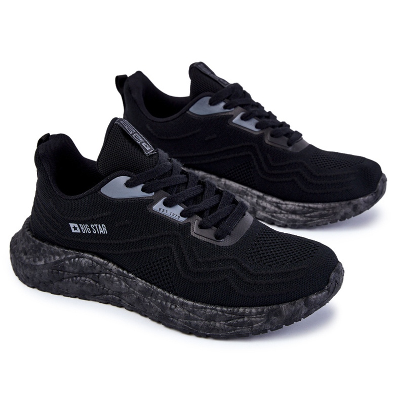Leichte Herren Sportschuhe Big Star KK174018 Schwarz 2