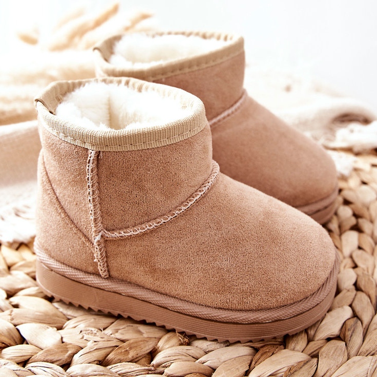 Warme Schneestiefel für Kinder Beige Gooby braun 2
