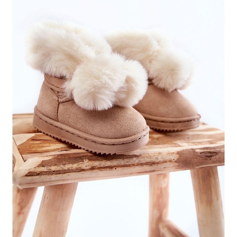 Warme Schneestiefel für Kinder und Jugendliche Hellbeige Roofy 1