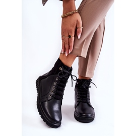 Sergio Leone Damenstiefel auf der schwarzen Kristin-Plattform 1