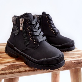 PE1 Fellisolierte Kinderstiefel Black Hopper Trappers rosa 1