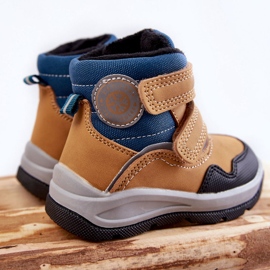 Warme Kinderstiefel mit Klettverschluss Camel Tweety braun 1