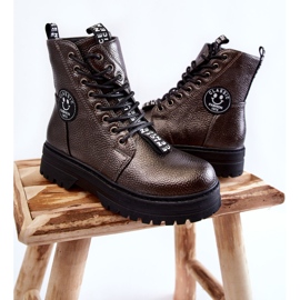 Warme Kinderstiefel Trappers Dunkelgrau Conley braun 2