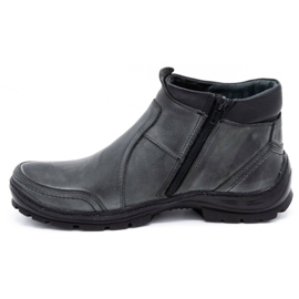 Olivier Herren Winter Lederstiefel 352MP grau 1