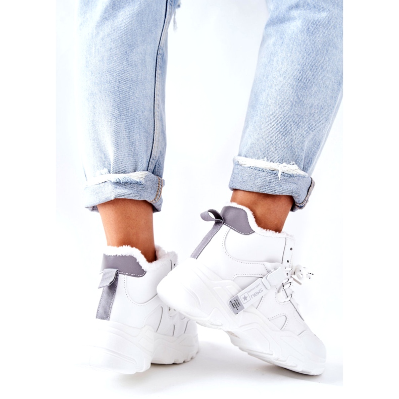 News Weiße warme Damen-Sneakers Snow Kaphia 21BT26-4356 3