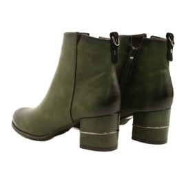 Modische Stiefel für Frauen Olive M.Daszyński SA125A-2 mehrfarbig grün 3