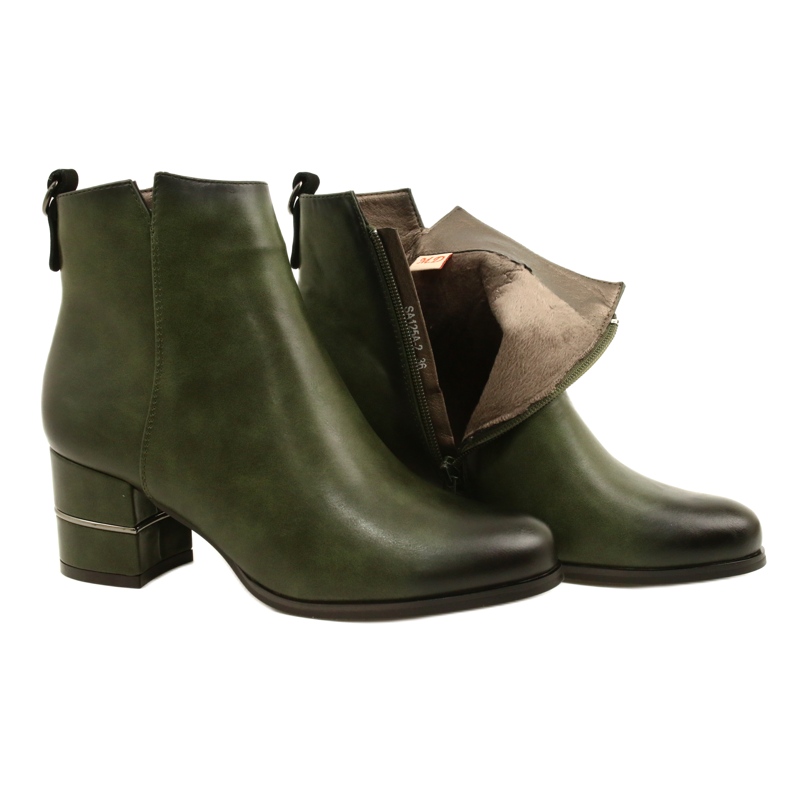 Modische Stiefel für Frauen Olive M.Daszyński SA125A-2 mehrfarbig grün 4