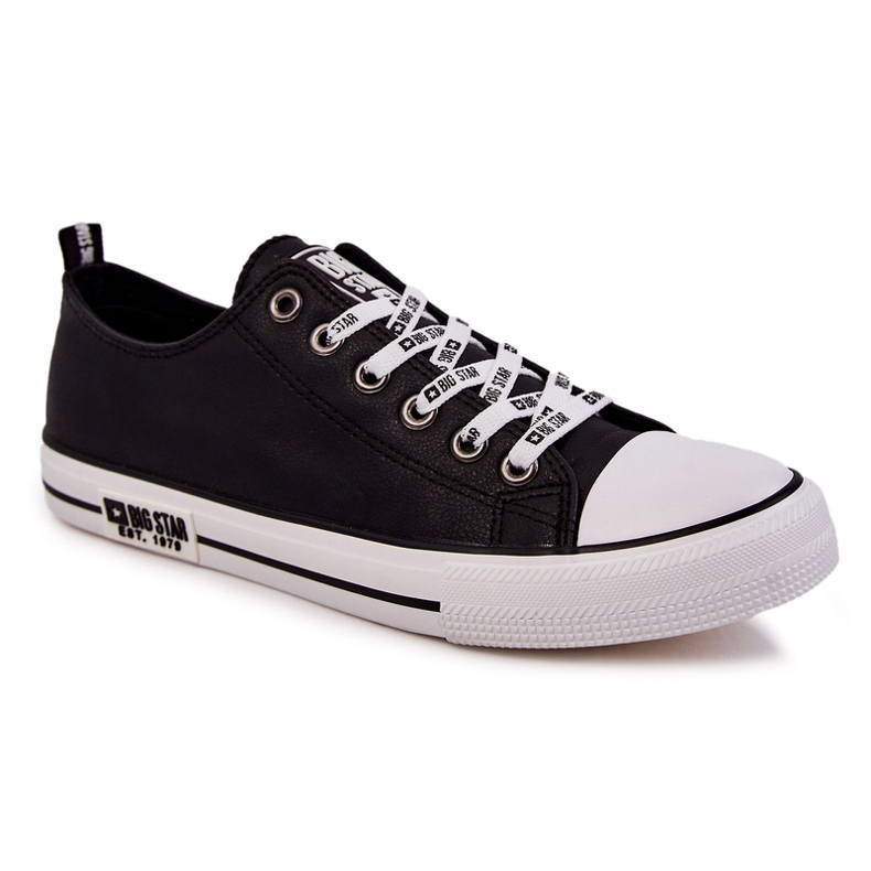 Herren Ledersneaker Big Star KK174047 Schwarz 2