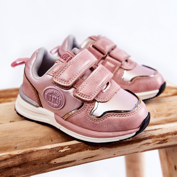 Kinder Sportschuhe Velcro Memory Foam System Big Star KK374180 Rosa 1