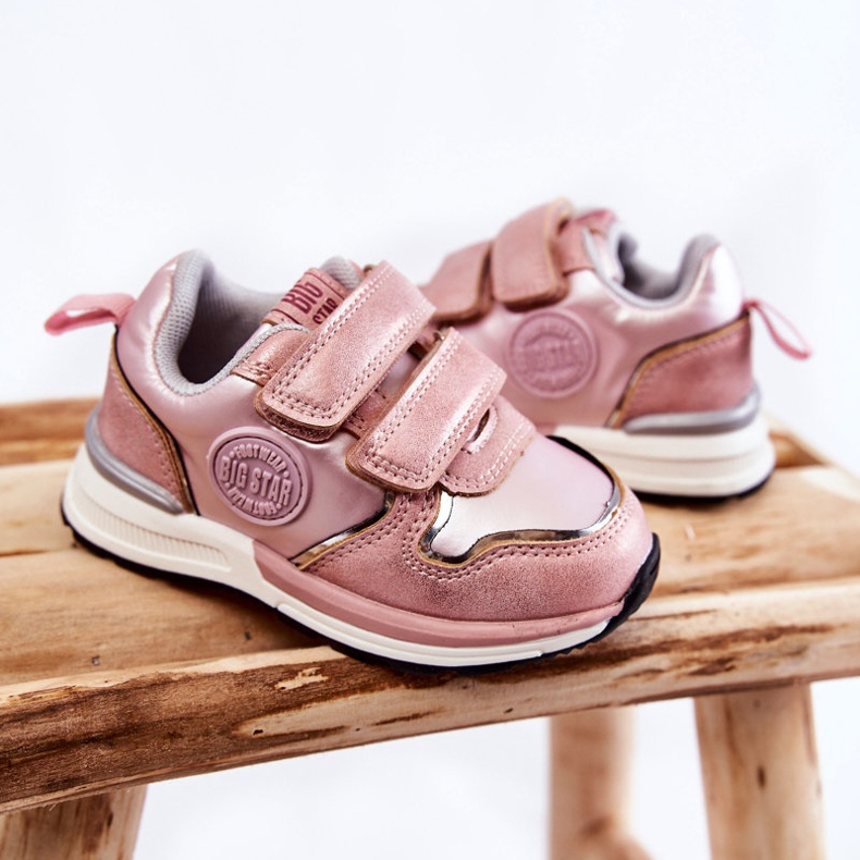 Kinder Sportschuhe Velcro Memory Foam System Big Star KK374180 Rosa 2