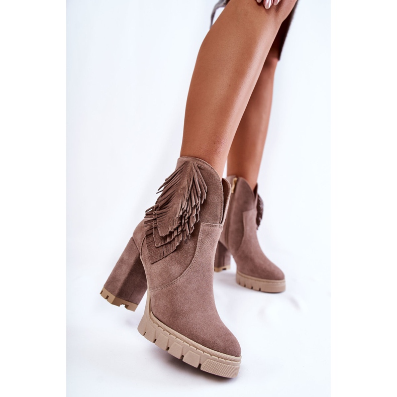 Lewski Shoes Wildleder Plateaustiefel Lewski Schuhe 3251 Cappucino braun 1