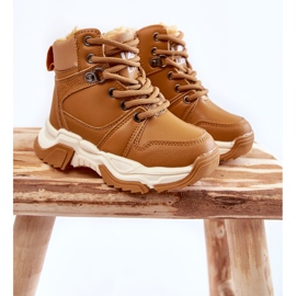 FR1 Kinderstiefel Warm Trappers mit Reißverschluss Camel Marvin braun 1
