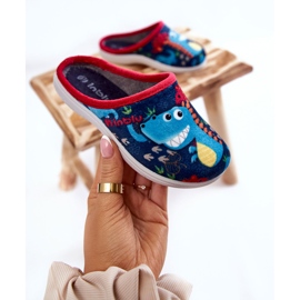 Kinderhausschuhe Inblu B9000049 Marineblau rot navy blau 1