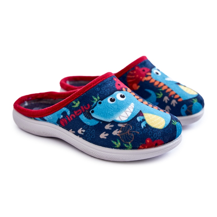 Kinderhausschuhe Inblu B9000049 Marineblau rot 2