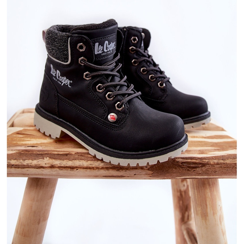 Schwarze Kinderstiefel Lee Cooper LCJ-22-01-1491 1