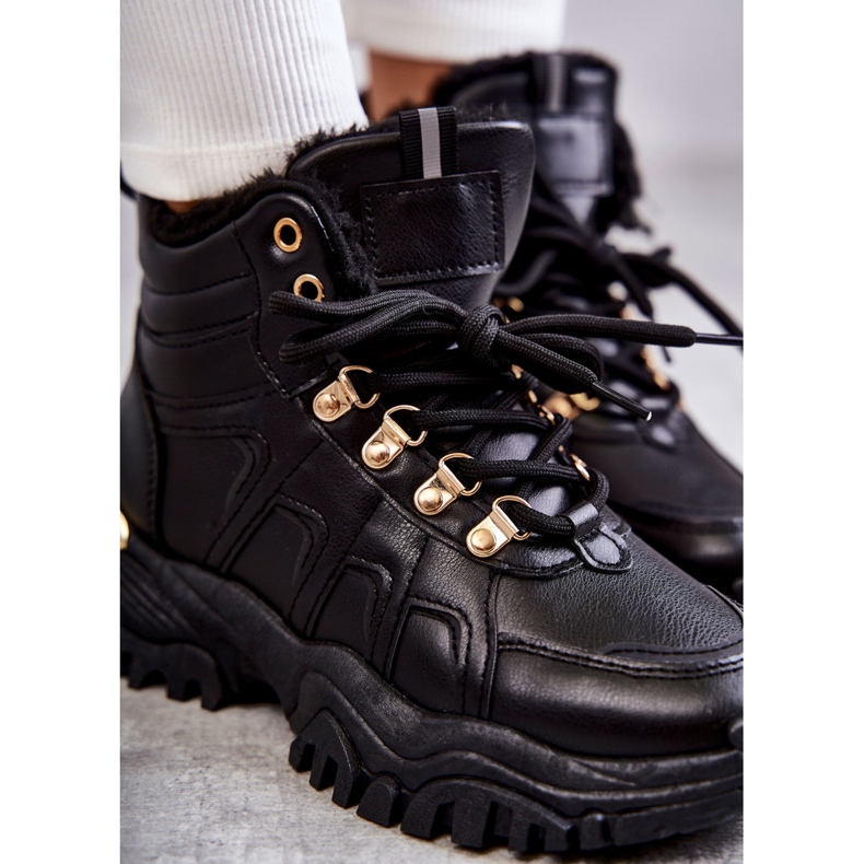 BM Schwarze warme Damenstiefel Hareshaw HF218 4