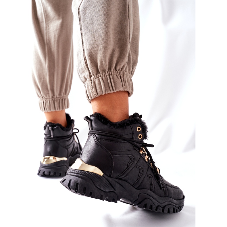 BM Schwarze warme Damenstiefel Hareshaw HF218 2