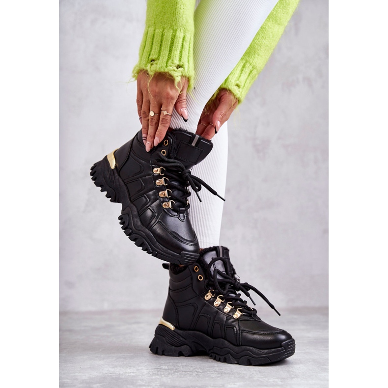 BM Schwarze warme Damenstiefel Hareshaw HF218 3