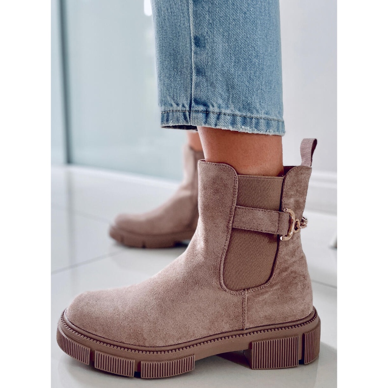 BM Chelsea-Stiefel für Damen Chance Khaki beige 1