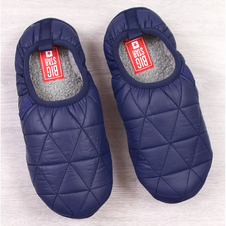 Herrenpantoffeln, isoliert mit einem Gummiband, marineblau Big Star KK174364 1