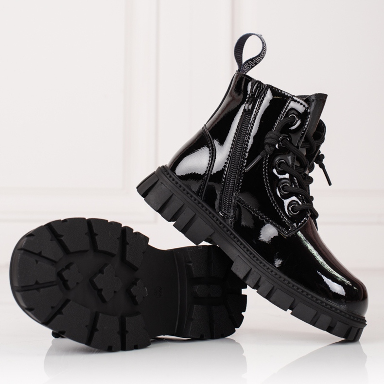 Mädchenstiefel, isolierte Shelovet schwarz 1