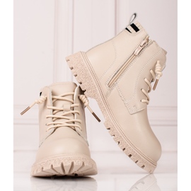 Beige Shelovet Mädchenstiefel 1