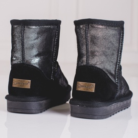 Silberne Schneestiefel für Mädchen grau 2