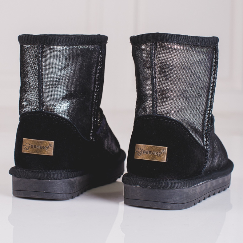 Silberne Schneestiefel für Mädchen grau 2