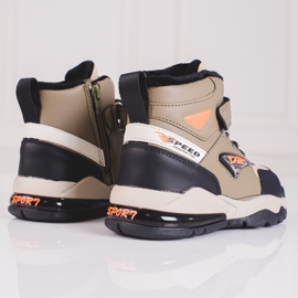 Schnürstiefel für Jungen, isoliert Shelovet beige 2