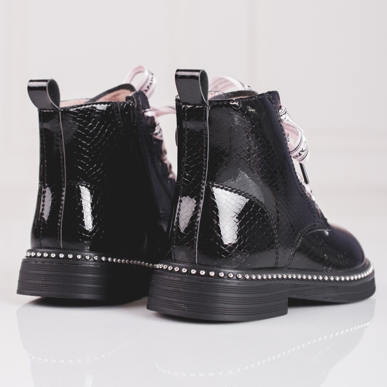 Eleganter Mädchenstiefel Shelovet schwarz 1