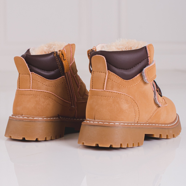 Jungen braune Stiefel mit Klettverschluss Shelovet 1