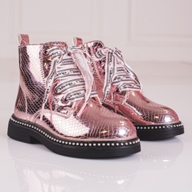 Elegante Mädchenstiefel Shelovet rosa 2