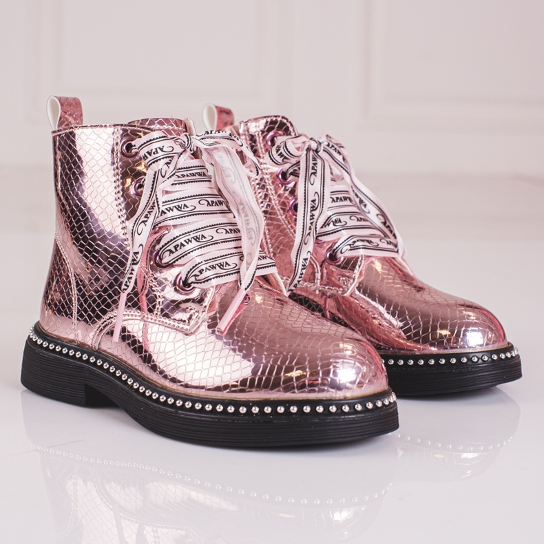 Elegante Mädchenstiefel Shelovet rosa 2